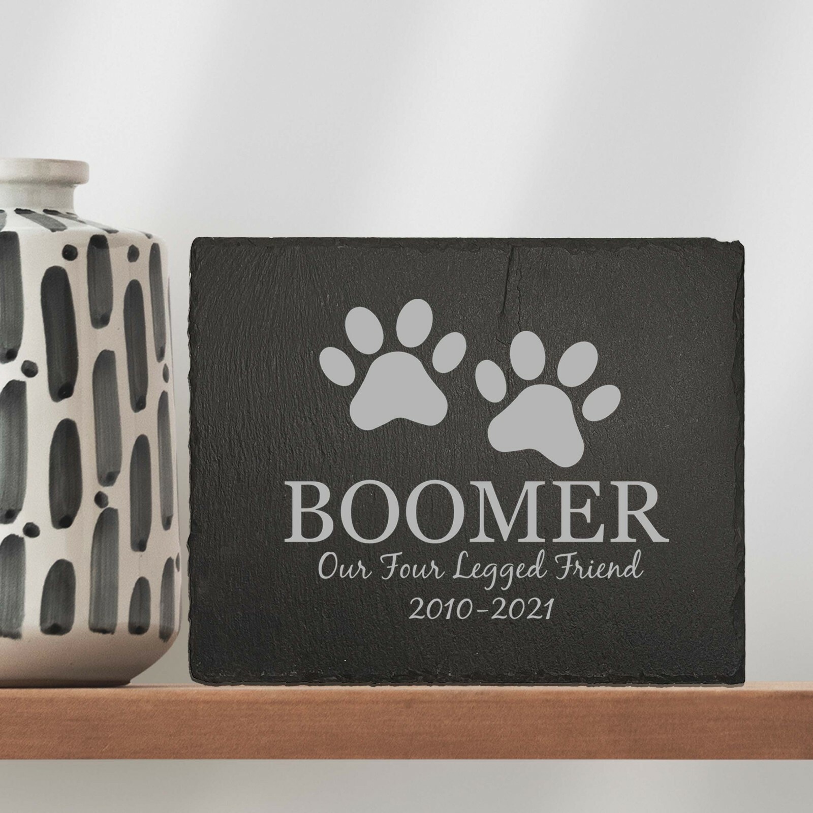 Personalized Pet Memorial Stone Marker for Dog or Cat