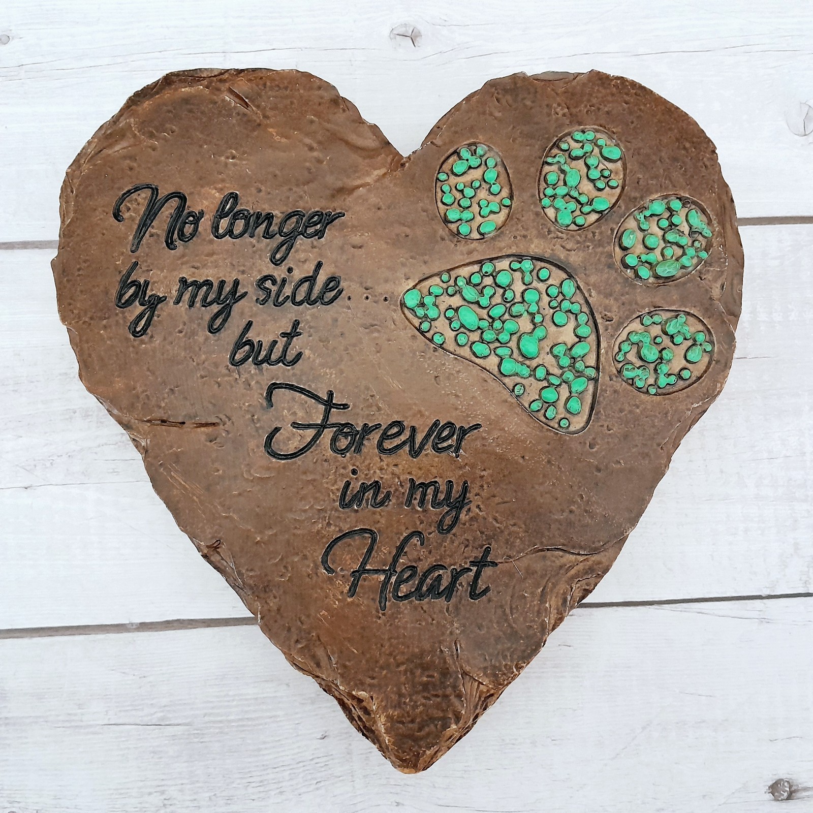 Memorial Stone for Pets Heart Shaped Resin 9×9