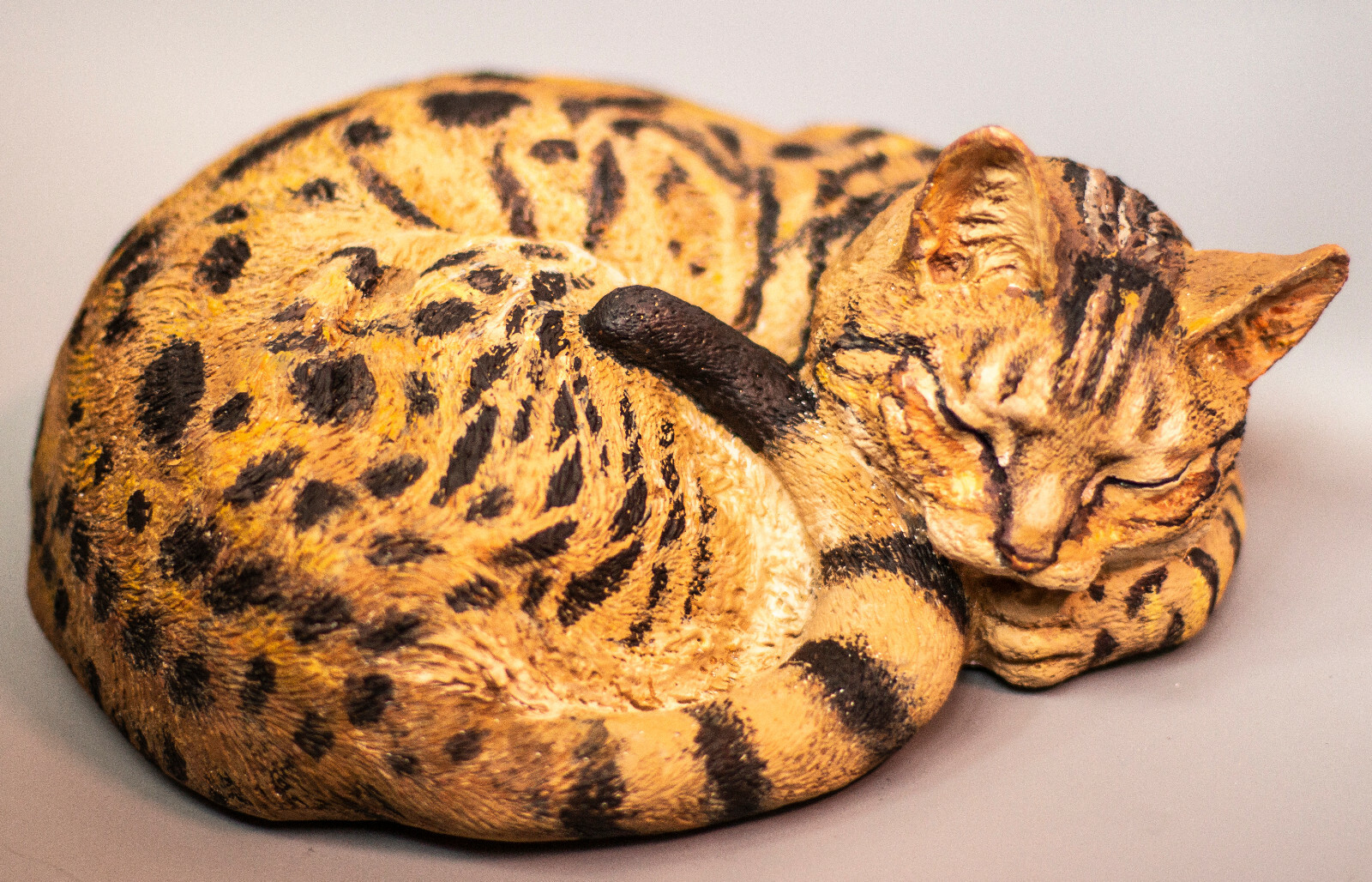 Bengal Cat Cremation Urn Ashes Memorial Pet Loss Grave Statue Keepsake Realistic