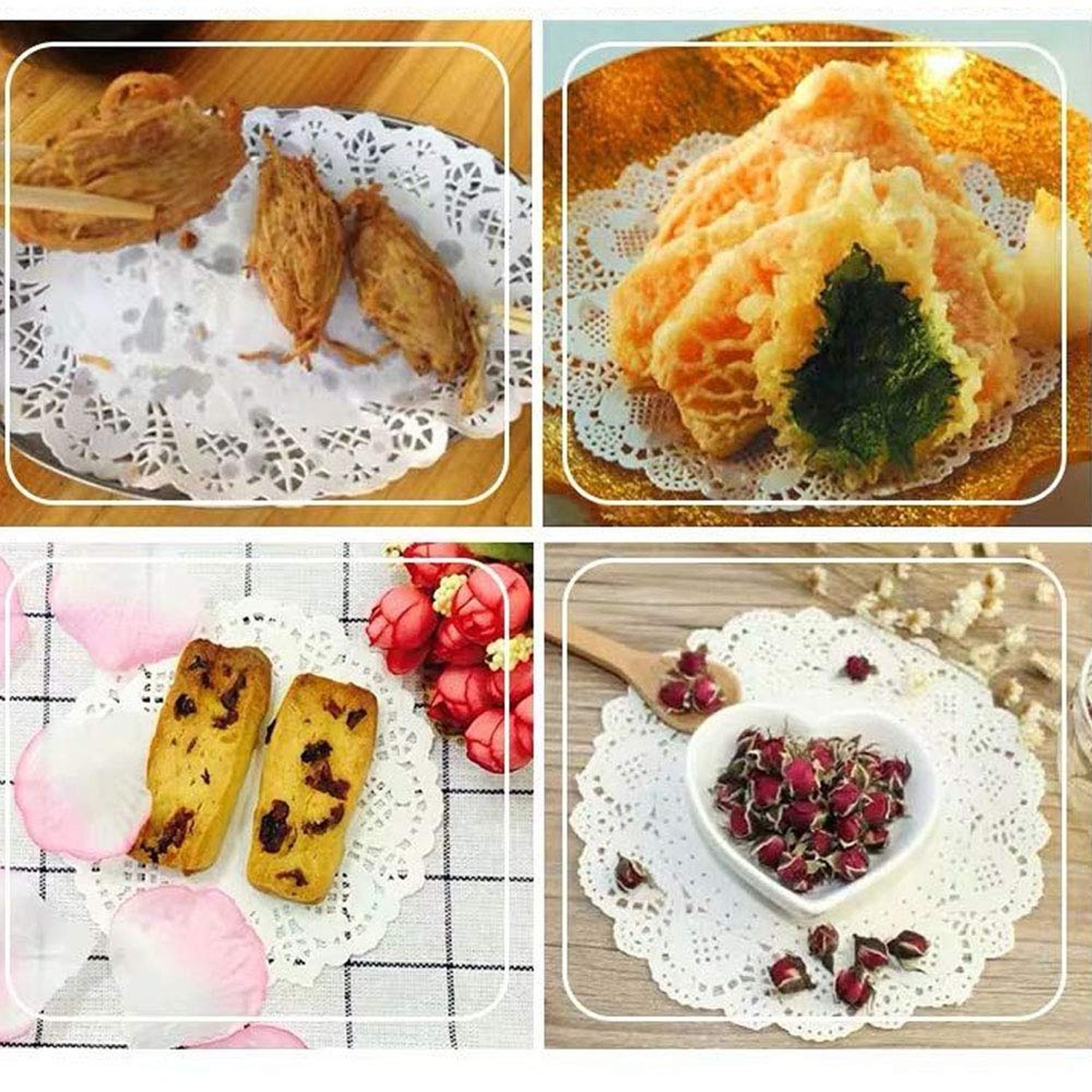 Paper Doilies, 100 Pieces 5.5″ Lace Doilies Paper Round Decorative Paper Plac…