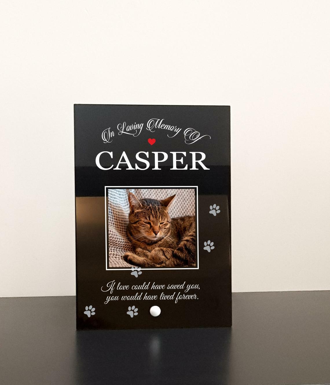 Personalised Pet loss Memorial Photo Plaque Dog Cat Horse Keepsake Custom Gift