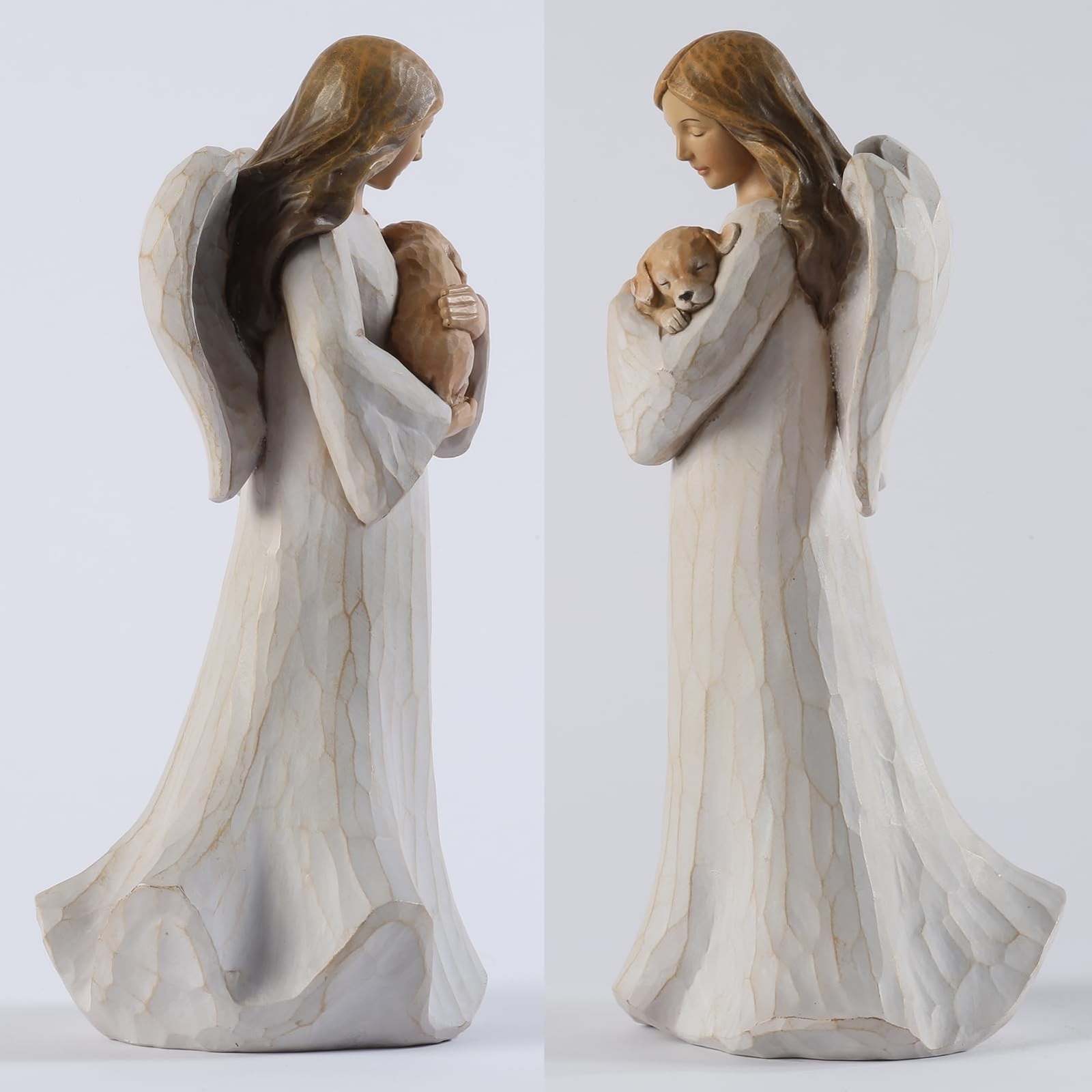 Dog Angel Figurines, 8 Inches Guardian Angel Gifts for Dog Lovers, Hand Paint…