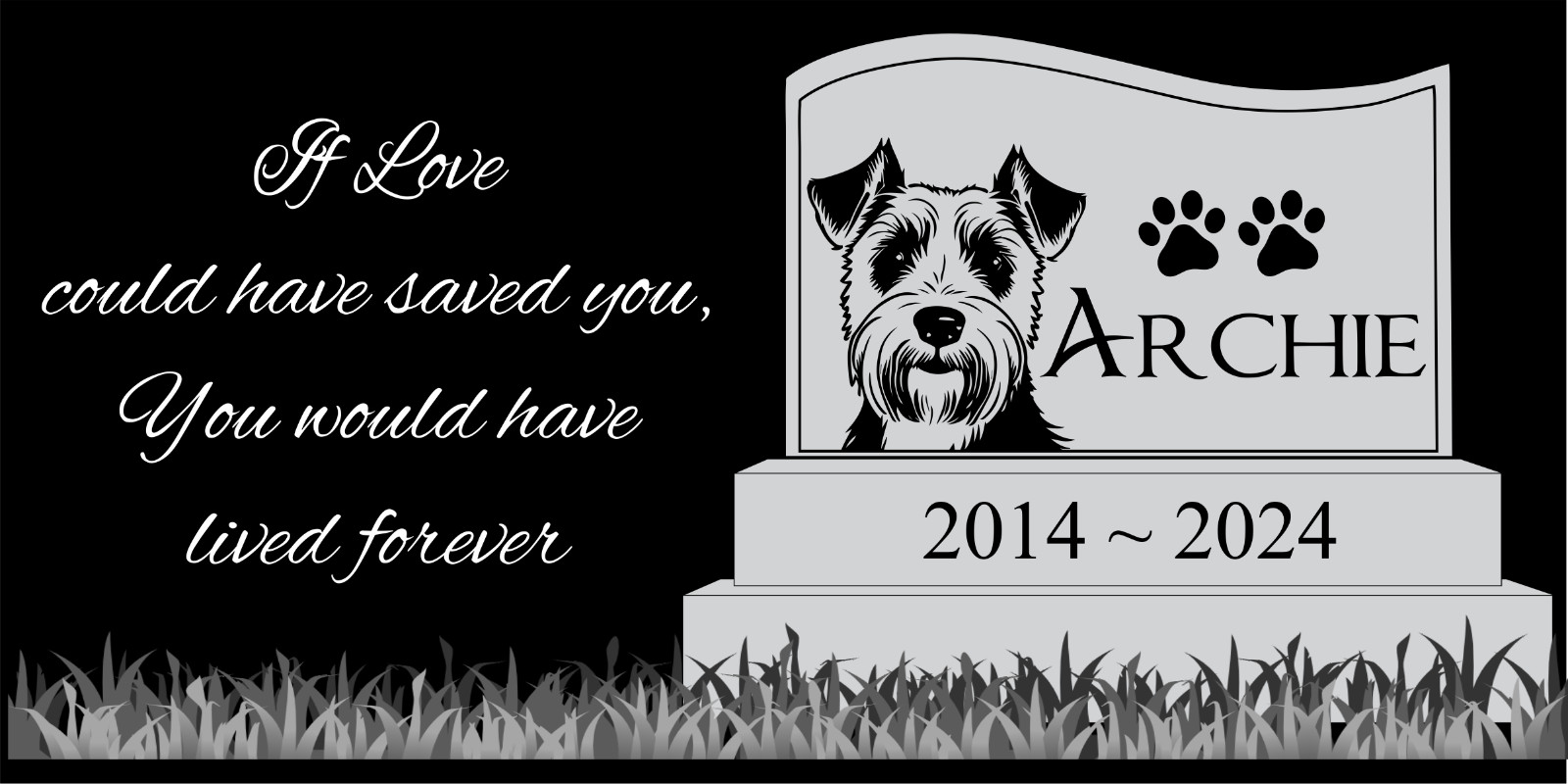 Pet memorial Engraved Marker, headstone Granite gravestone Boxer dog