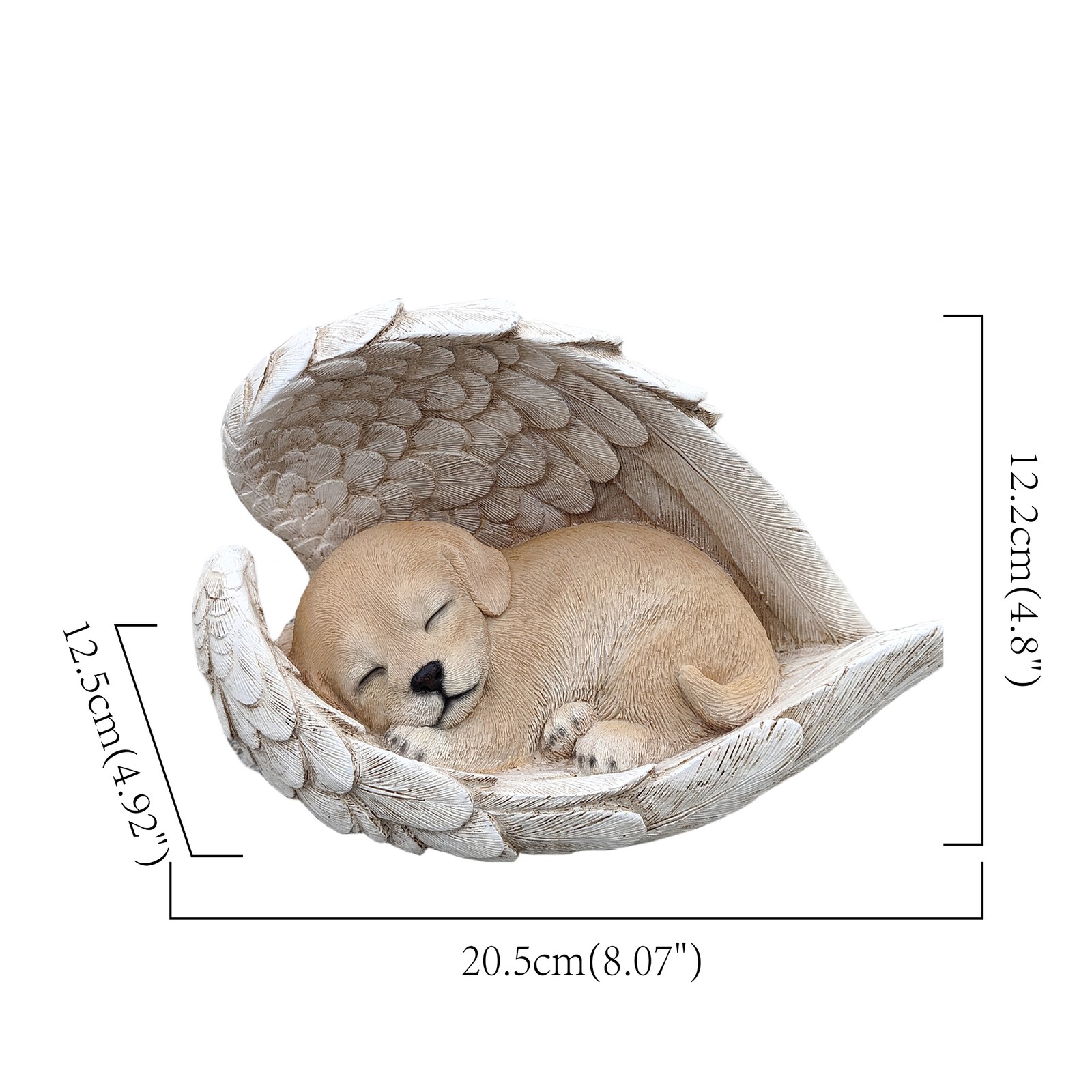 Angel Dog Garden Statue Puppy Sleeping Pet Memorial Bereavement Gift