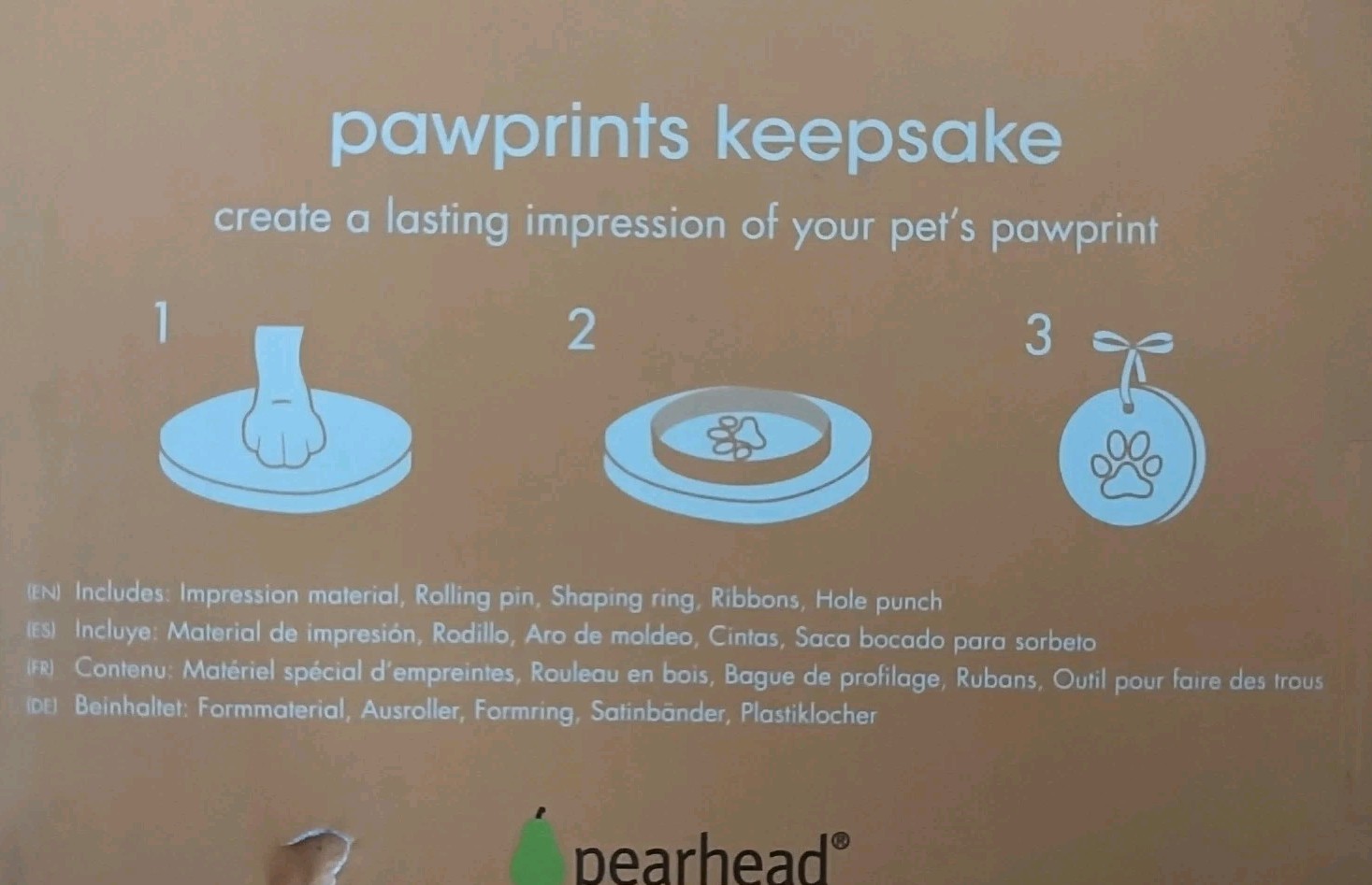 Pawprints Keepsake Kit for Dogs Or Cats Pawprint Ornament Pearhead