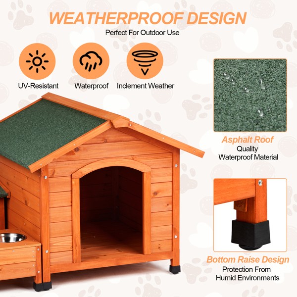 88x106x77cm Green Asphalt Roof Golden Red Main Body Fir House Type Cat And Dog H