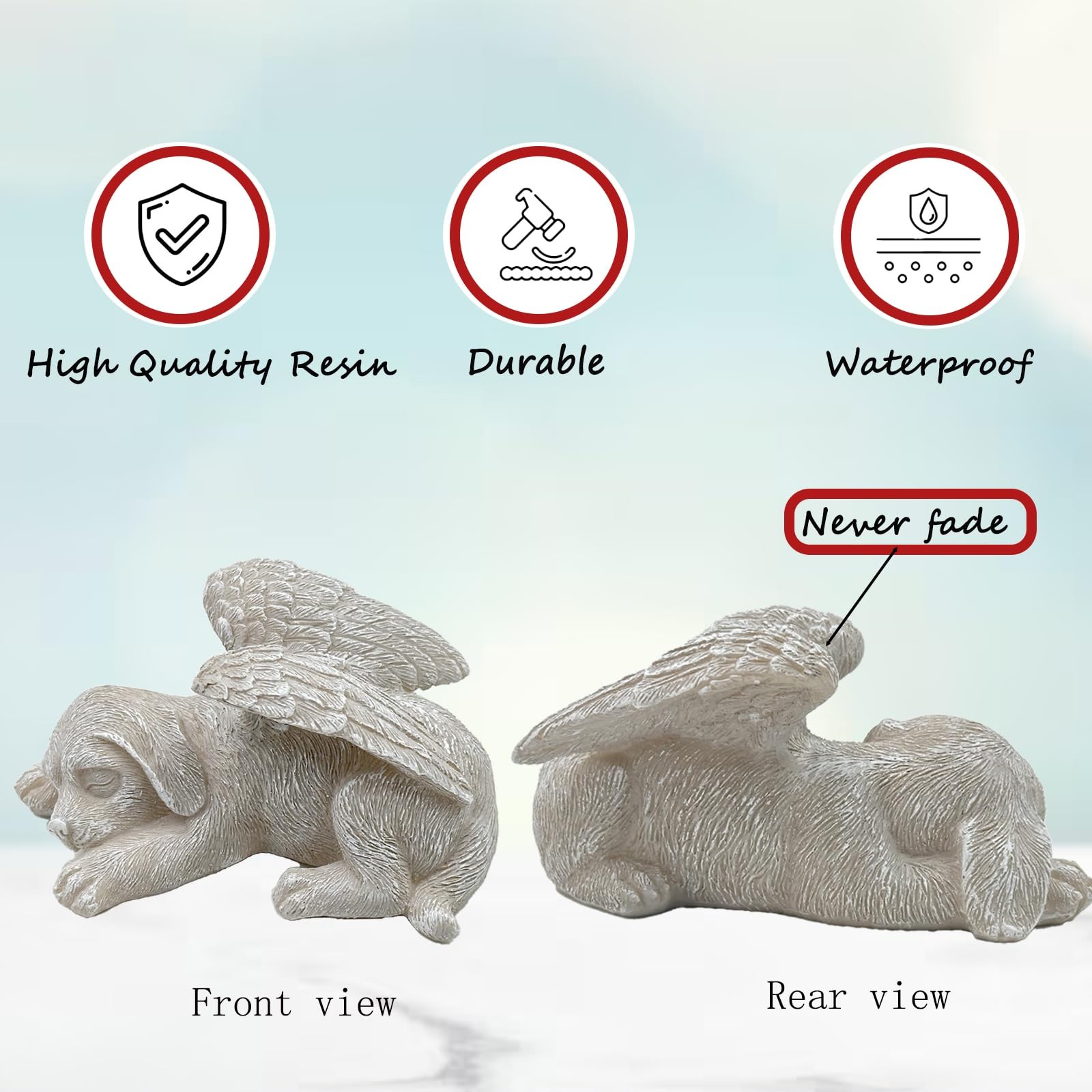 Small Dog Memorial Gifts for Loss of Dog,Resin Pet Memorial Statues,Forever M…