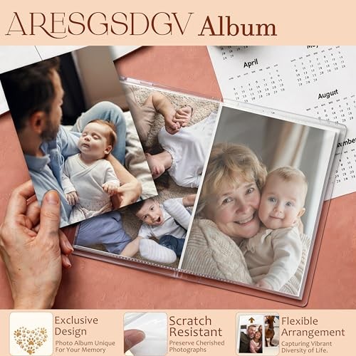 Pet Photo Album 4×6 18 Pockets Photos, Pet Lover Owner Gifts, Paw Heart-Yellow
