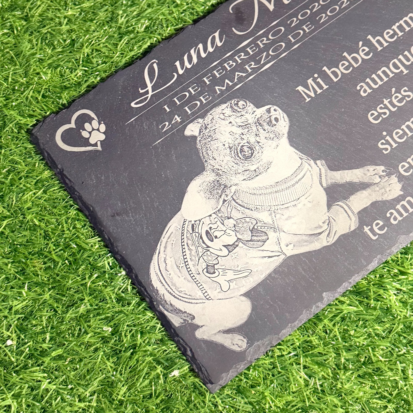 Custom Laser Engraved Pet Memorial Stone Plaque Personalized Dog Cat Grave stone