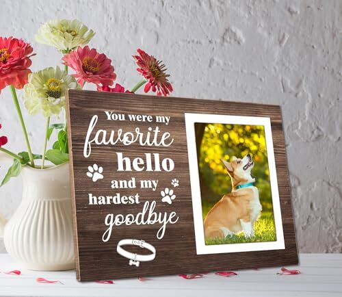 Dog Memorial Picture Frame Pet Dog Photo Frame Pet Cat Memorial Photo Frame P…