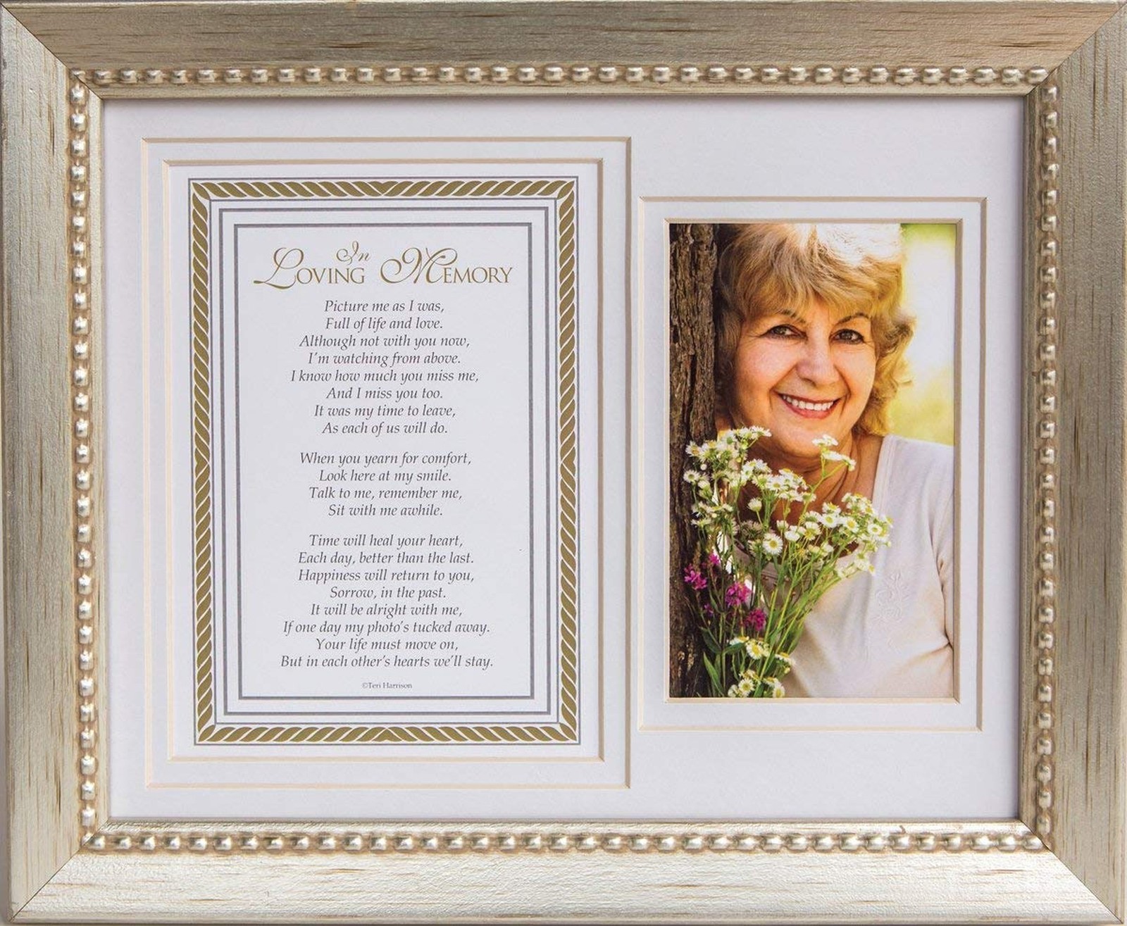 In Loving Memory Sentiment Memorial Picture Frame- Sympathy Gift for Loss of …