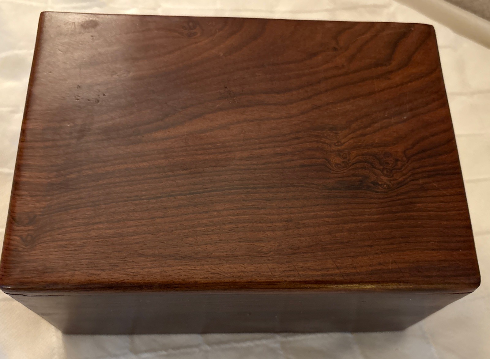 Wooden Handmade Slide Lid Memorial Box Walnut – 7.5”x5.5”x4”