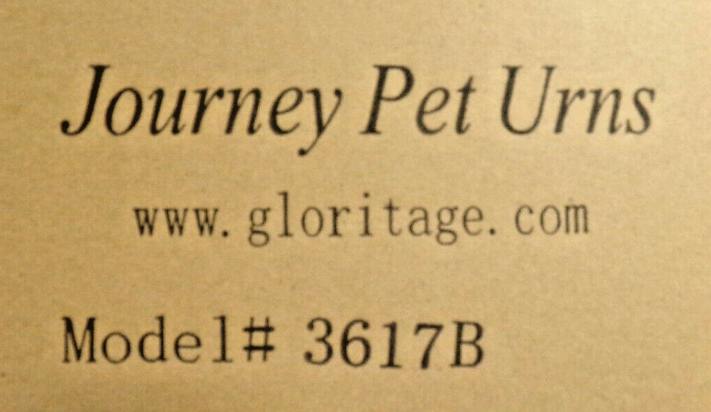 Journey Pet Urns Model 3617B Brushed Metal w/ Chrome & Gold Accents Open Box New