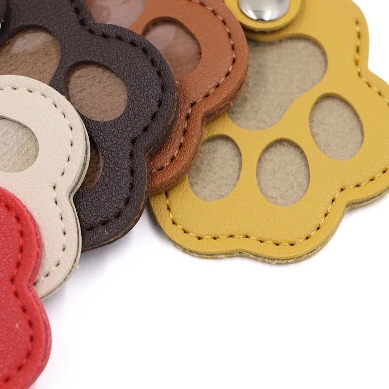 Pet Hair Memorial Keychain PU Leather Keepsake Locket Pendant