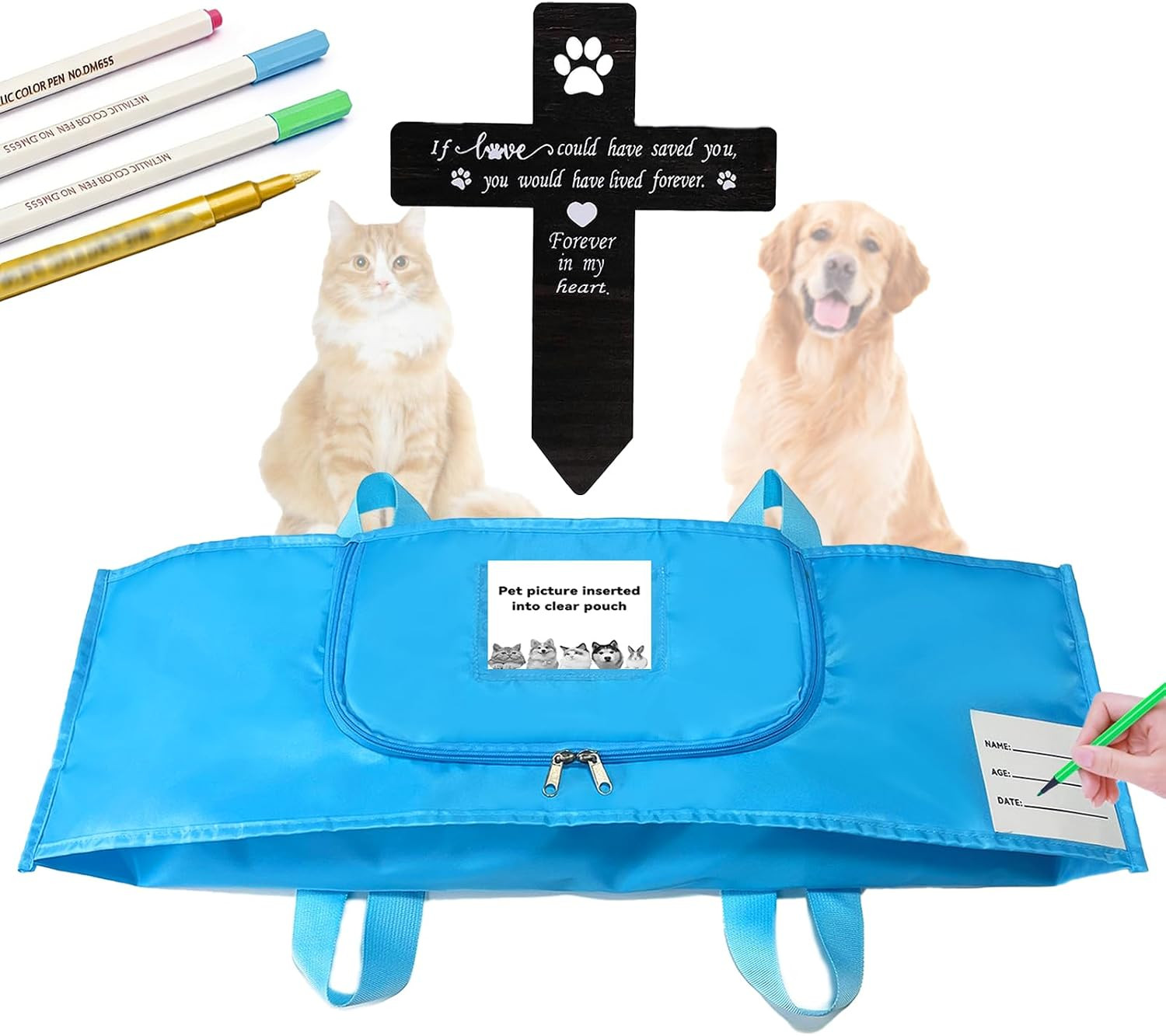 Eco-Friendly Pet Casket Body Bag, Pet Burial Box with Dignity, Dog Casket