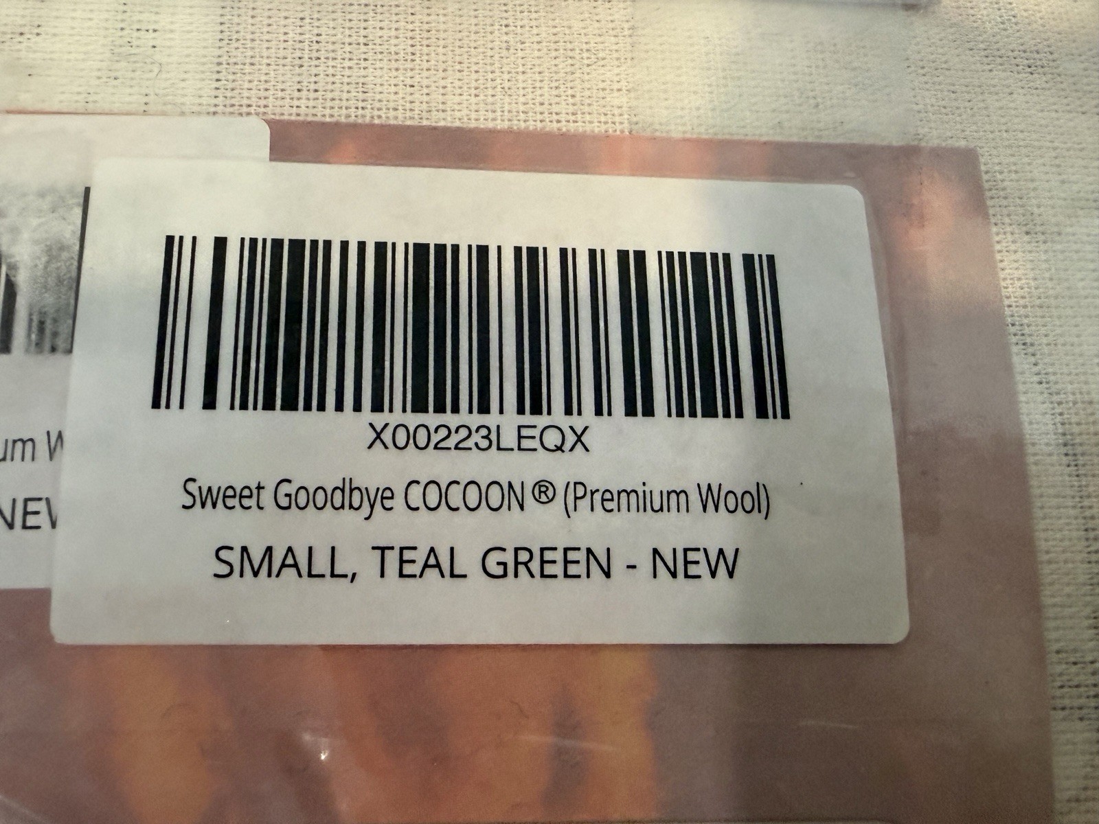 Sweet Goodbye Cocoon for Pet Burial & Cremation Premium Wool Natural Color Small