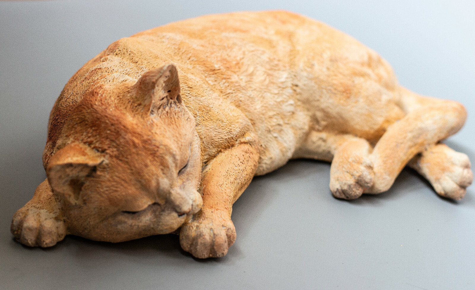 Cremation Urn Cat Ashes Orange Pet Memorial Keepsake Statue Animal Sympathy Gift