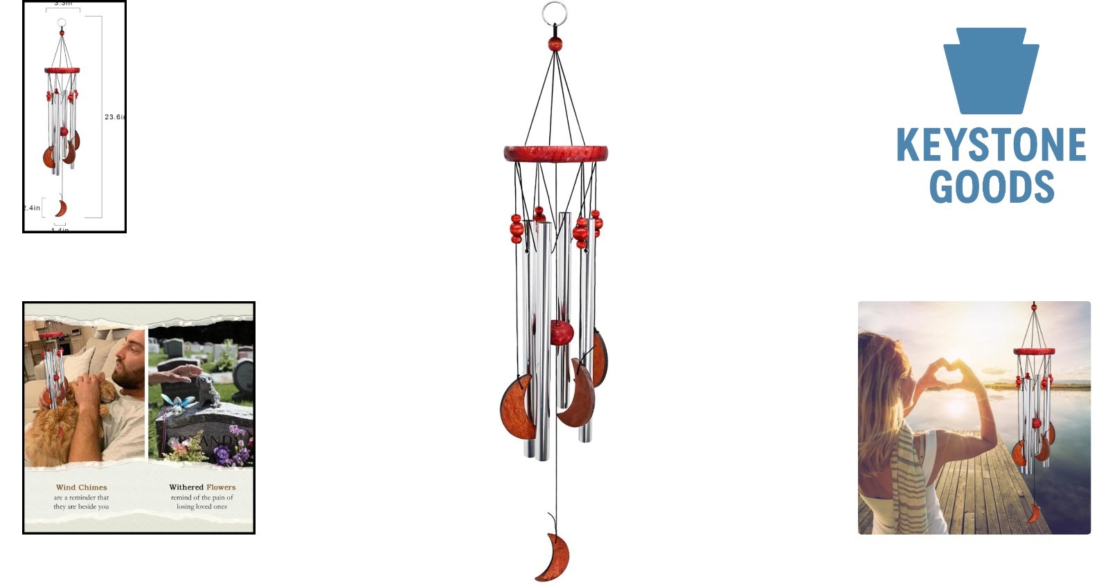 Pet Memorial Wind Chimes – Sympathy Gift for Pets & Loved Ones – Outdoor Gard…