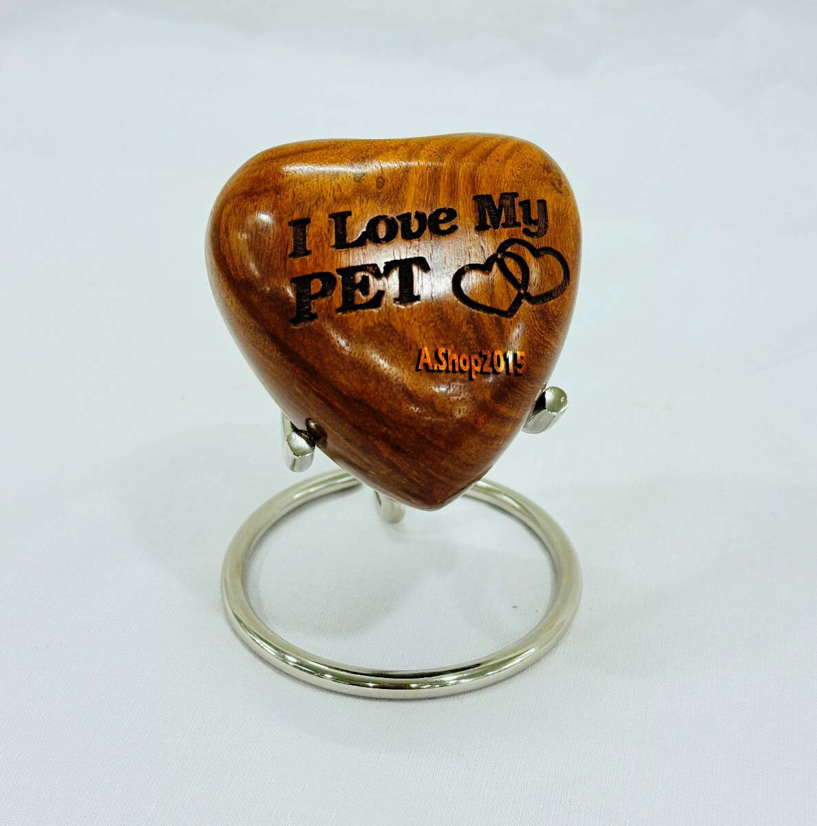 Wooden Heart Keepsake Urn – Mini Ash Urn Small Handcrafted Cremation Urn