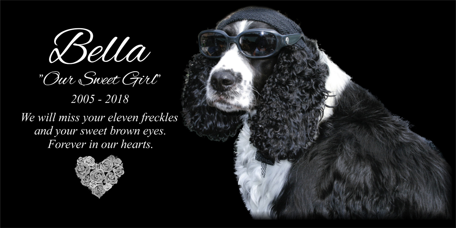 Personalized Pet Stone Memorial Grave Marker Granite Plaque Animal Human dog
