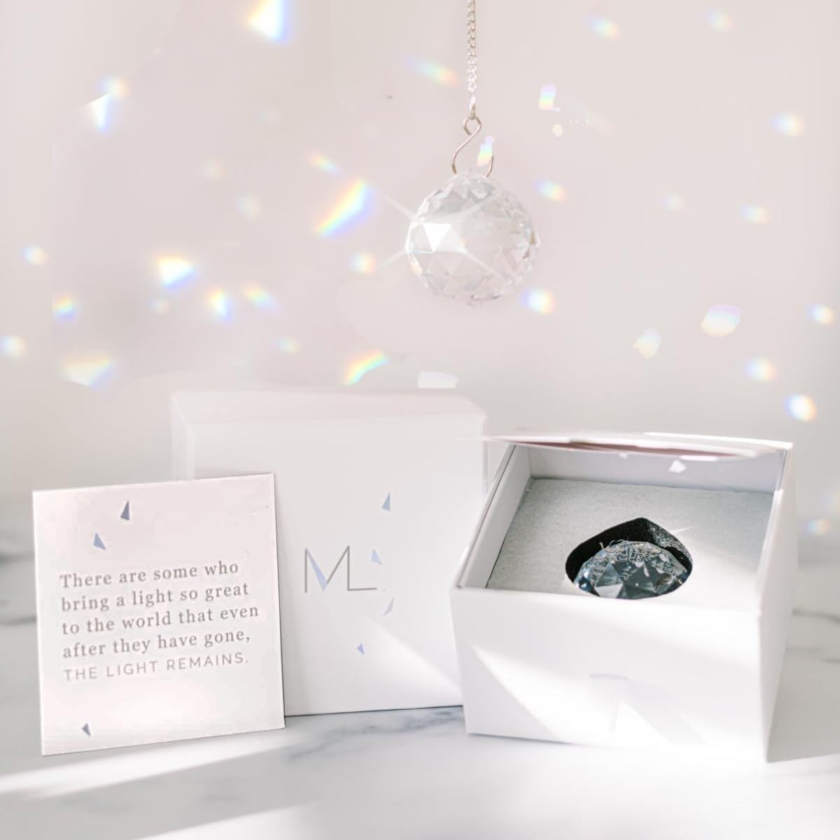 Modern Grief Gift, 40mm Crystal Ornament Rainbow Maker, Unique Memorial Gifts…