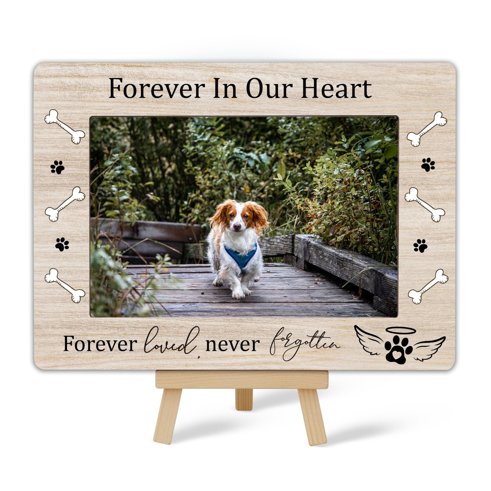 Picture Frames 4×6, Dog Memorial Death Sympathy Gifts Wooden Picture Frame fo…