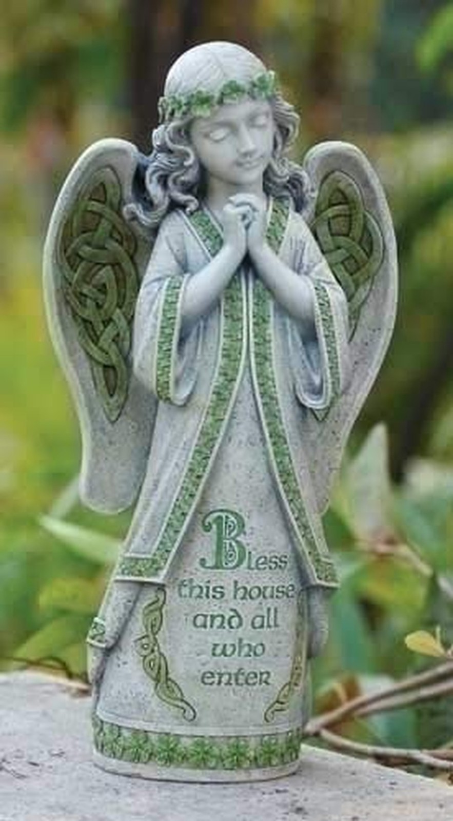 Joseph’s Studio by Roman, 14.5″ H Celtic Angel Garden Statue, Outdoor Décor