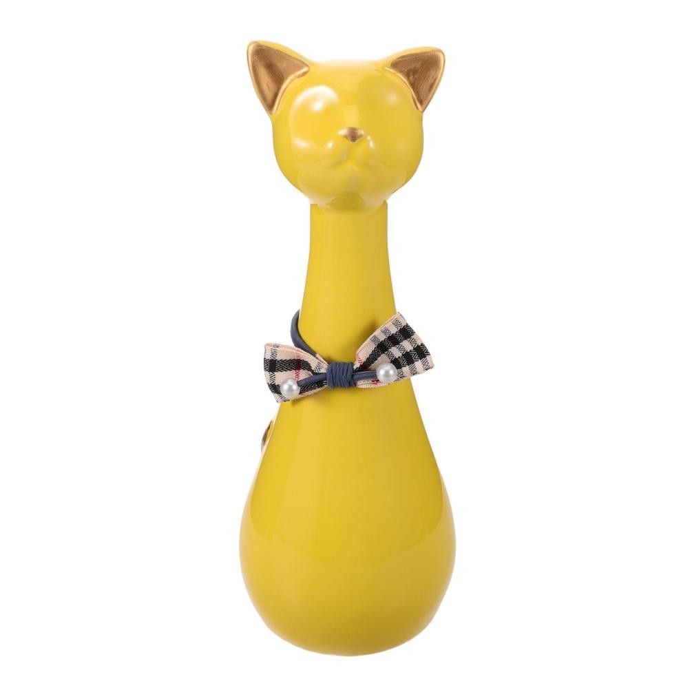 Small Yellow Ceramic Dog Memorial Urn with Leakproof Lid Pet Ashes Keepsake Box
