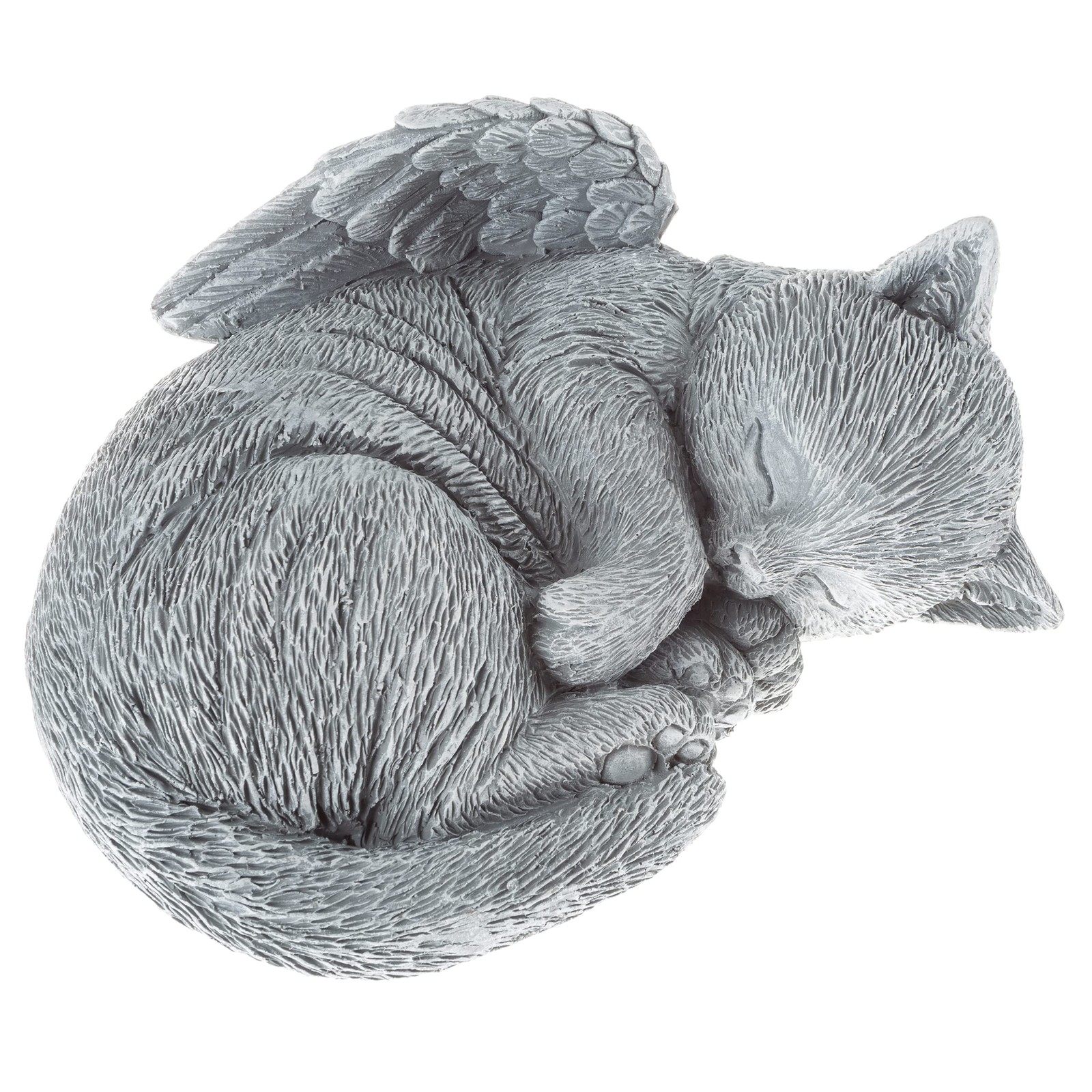 Cat Memorial Stone – Peaceful Sleeping Kitten Angel Statue for Garden, Rememb…