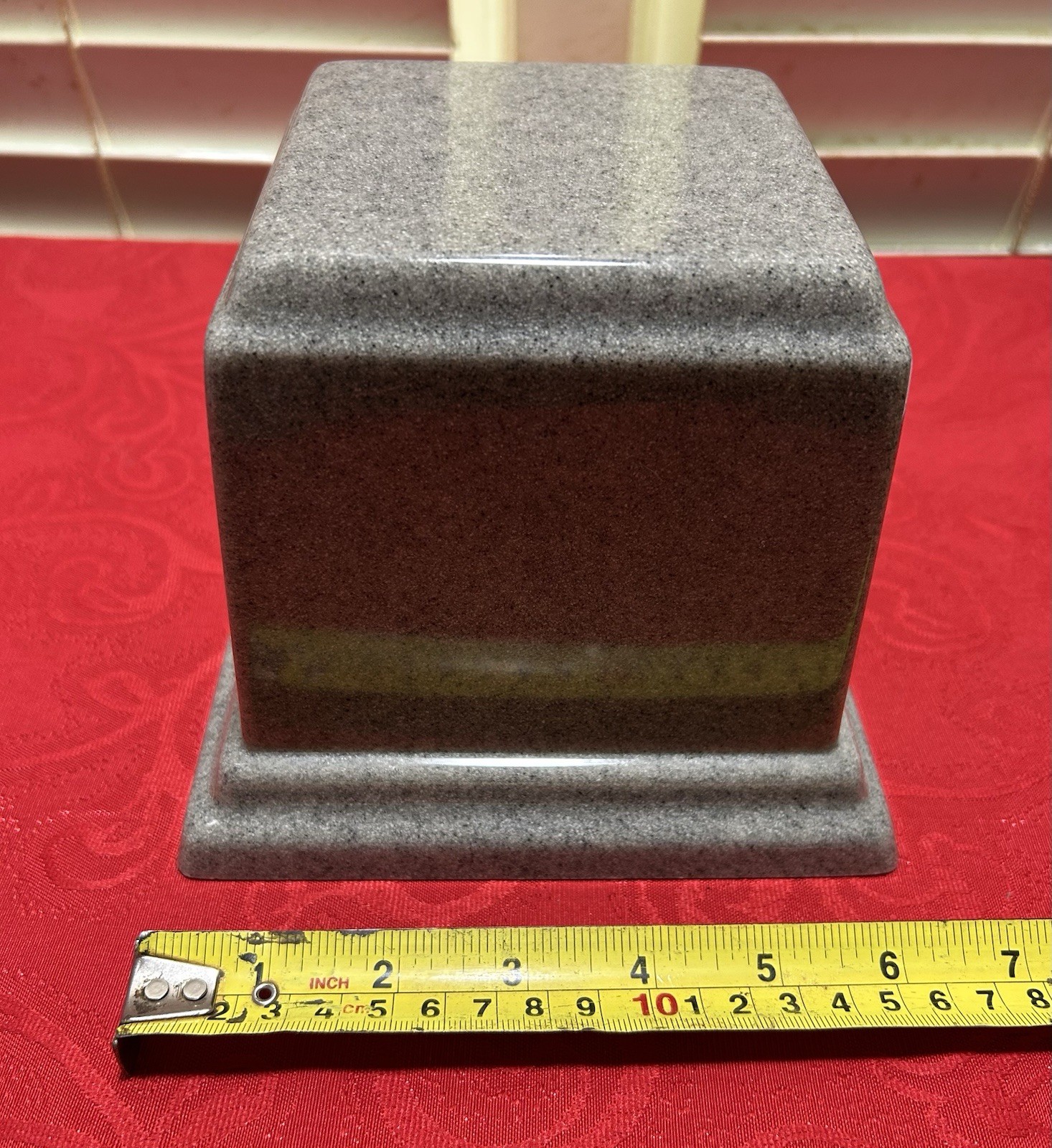 Cultured Granite Pet Urn Medium-Large Up To 75 Pounds Misty Gray