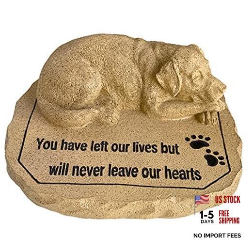 Pet Memorial Stone – Cat or Grave Marker – Durable Waterproof Garden Dog