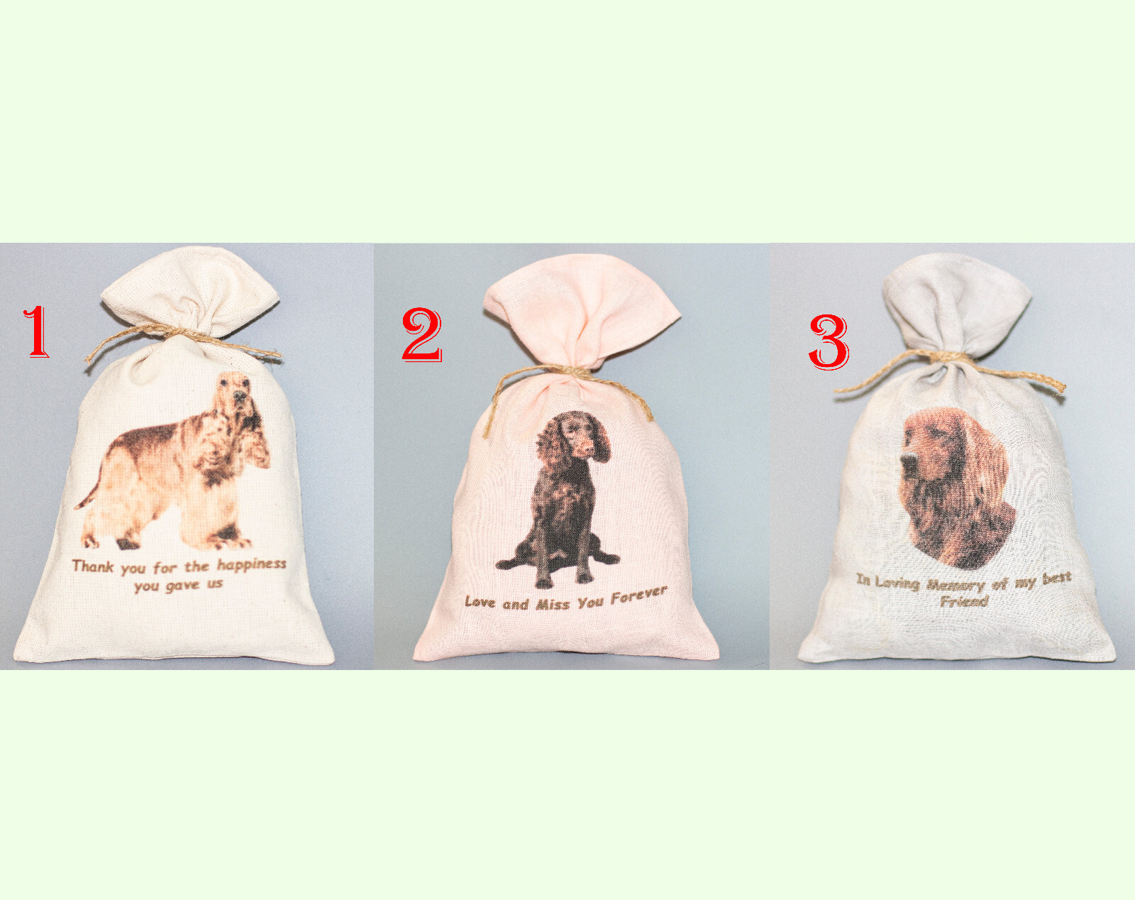 Cocker Spaniel Urn Pet Ashes Memorial Headstone Marker Figurine Dog Grave Decor