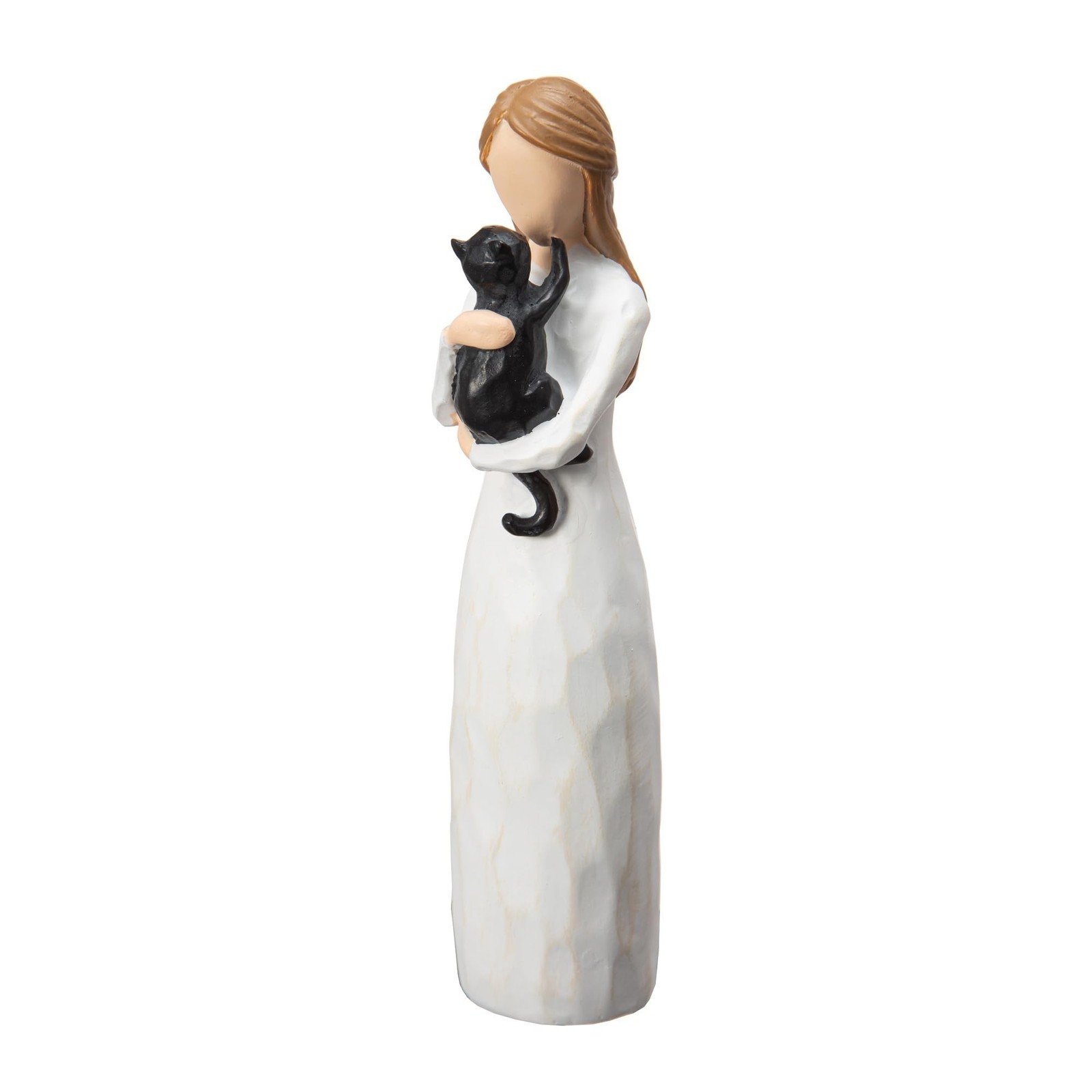 Angel of Friendship Cat Memorial Gifts, Hand-Painted Cat Angel Figurine Statu…