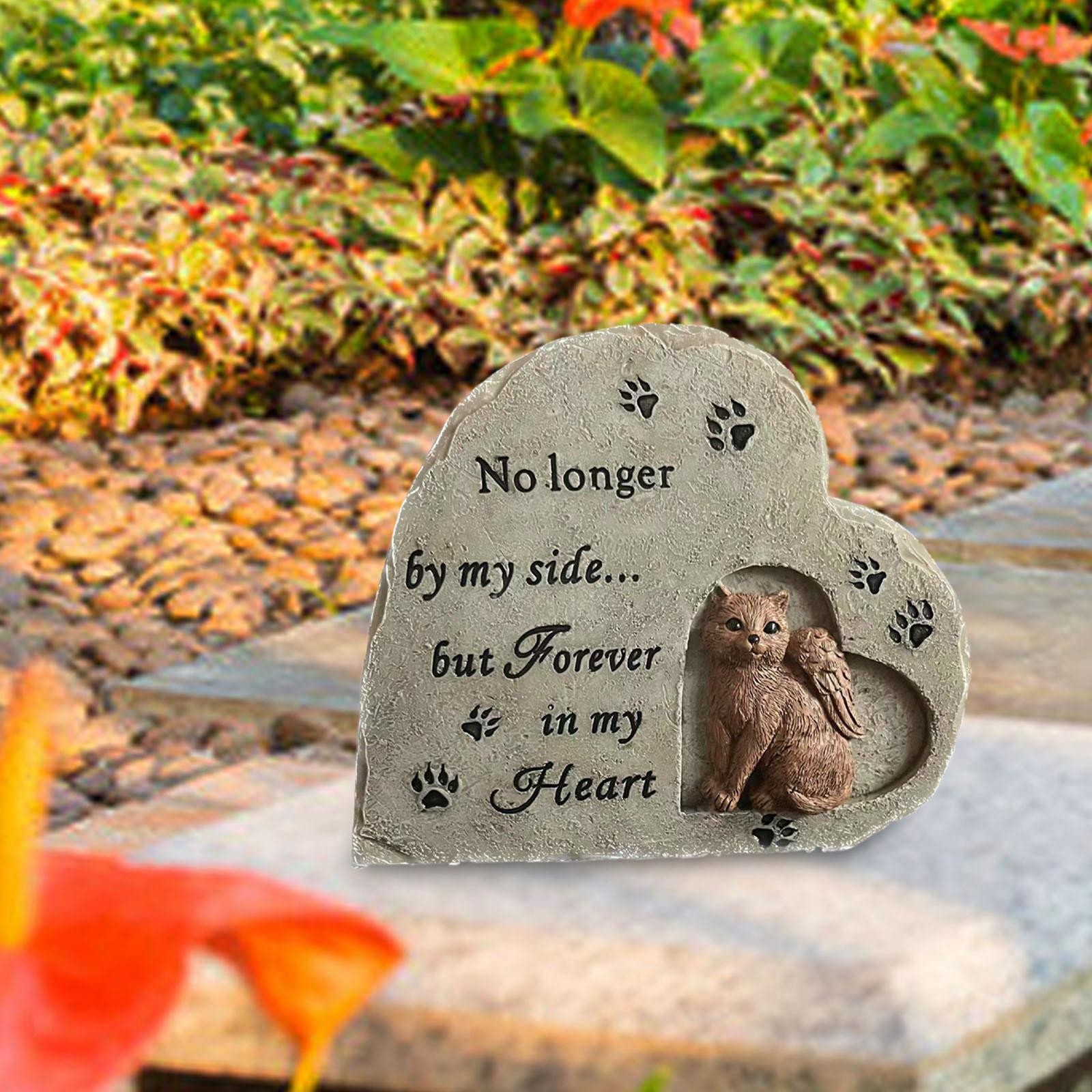 Pet Memorial Stones for Cats Pet Memorial Headstone Resin Loss of Dog Gift Cat