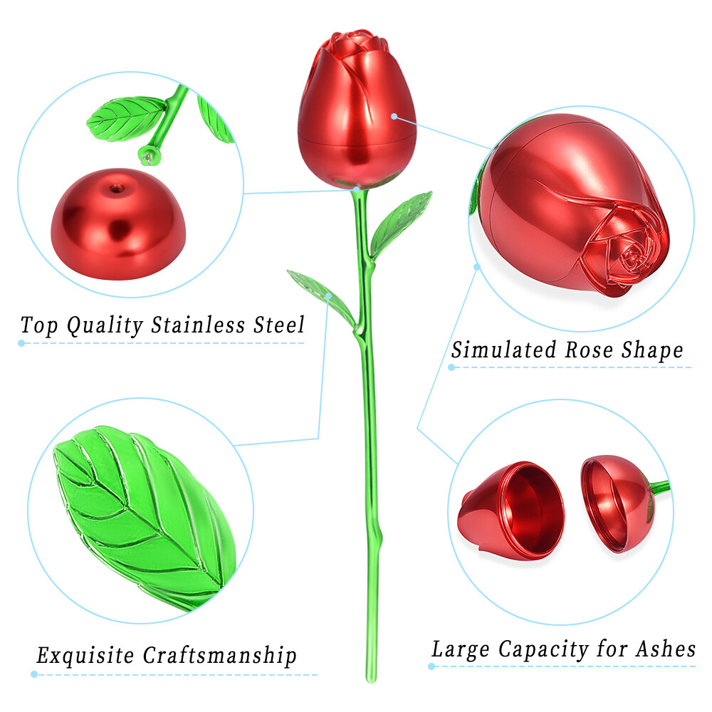 Rose Flower Keepsake Urns for Human Ashes – Memorials Urn Locket Cremation Urns