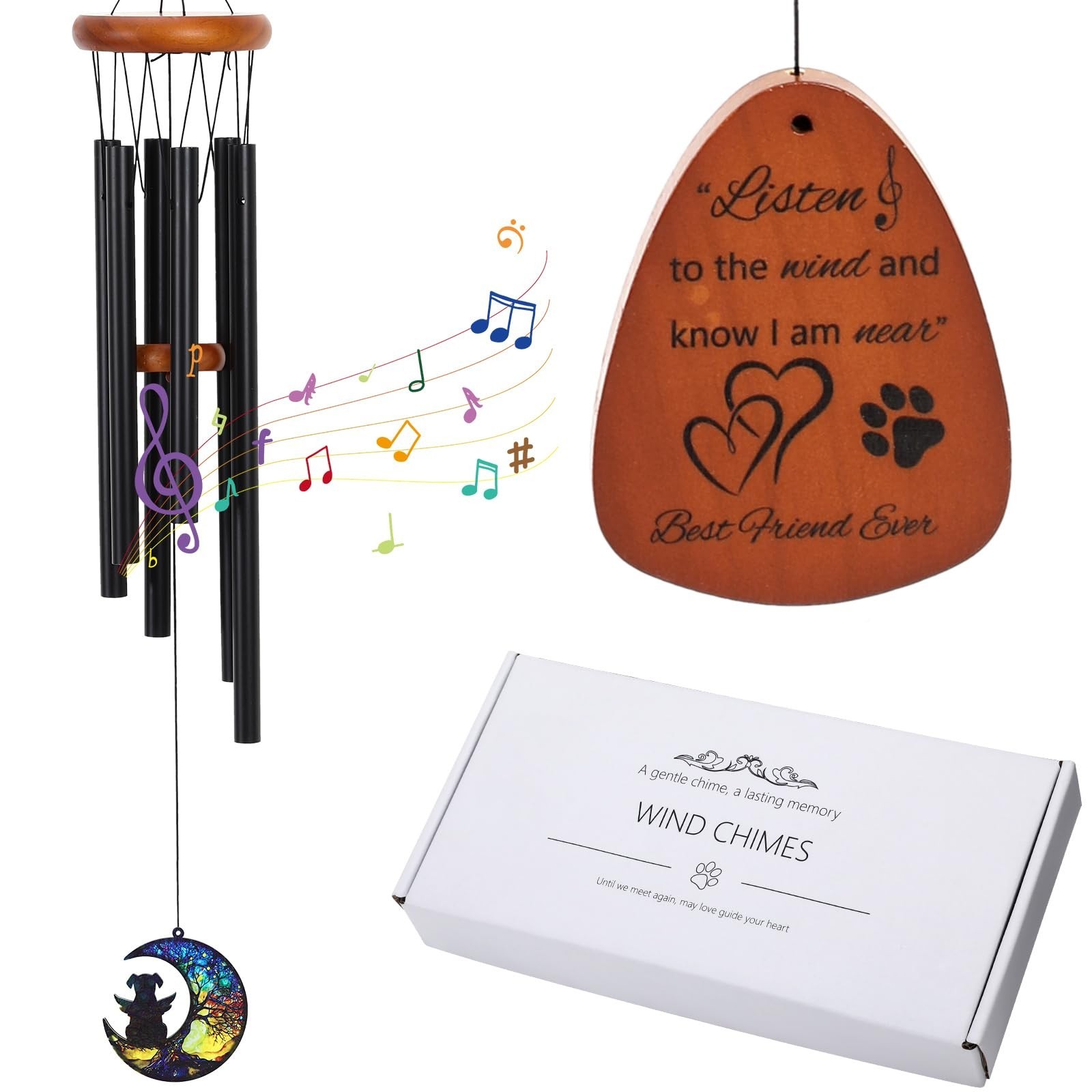Memorial Gifts for Loss of Dogs, Pet Memorial Wind Chime and Dog Angel Memori…