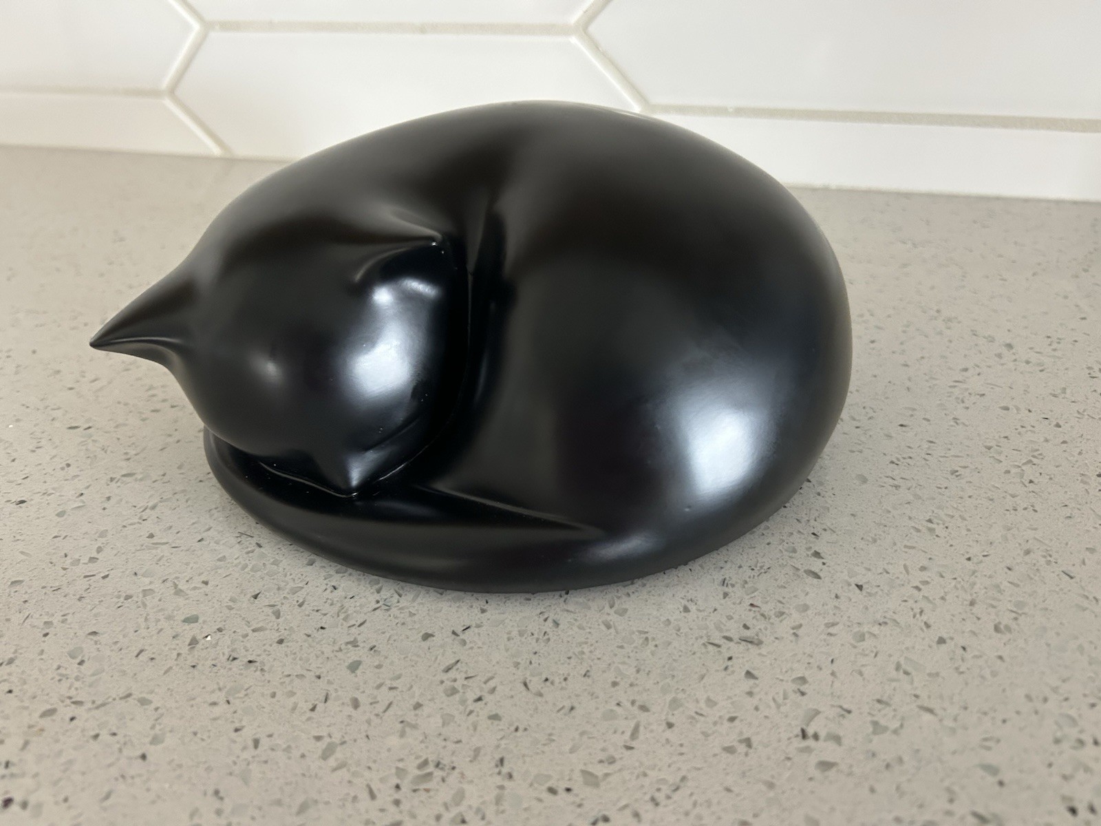 Sleeping Black Kitty Cat Pet Urn Resin Cremation Urn Pet Ashes Memorial