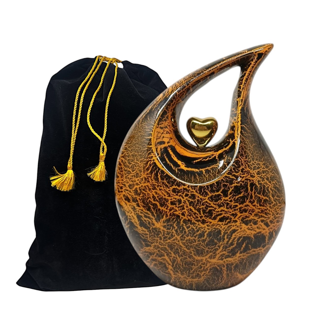 Teardrop Urn for Ashes Cremation Memorial Funeral Jar Love Urns Decorative Hu..