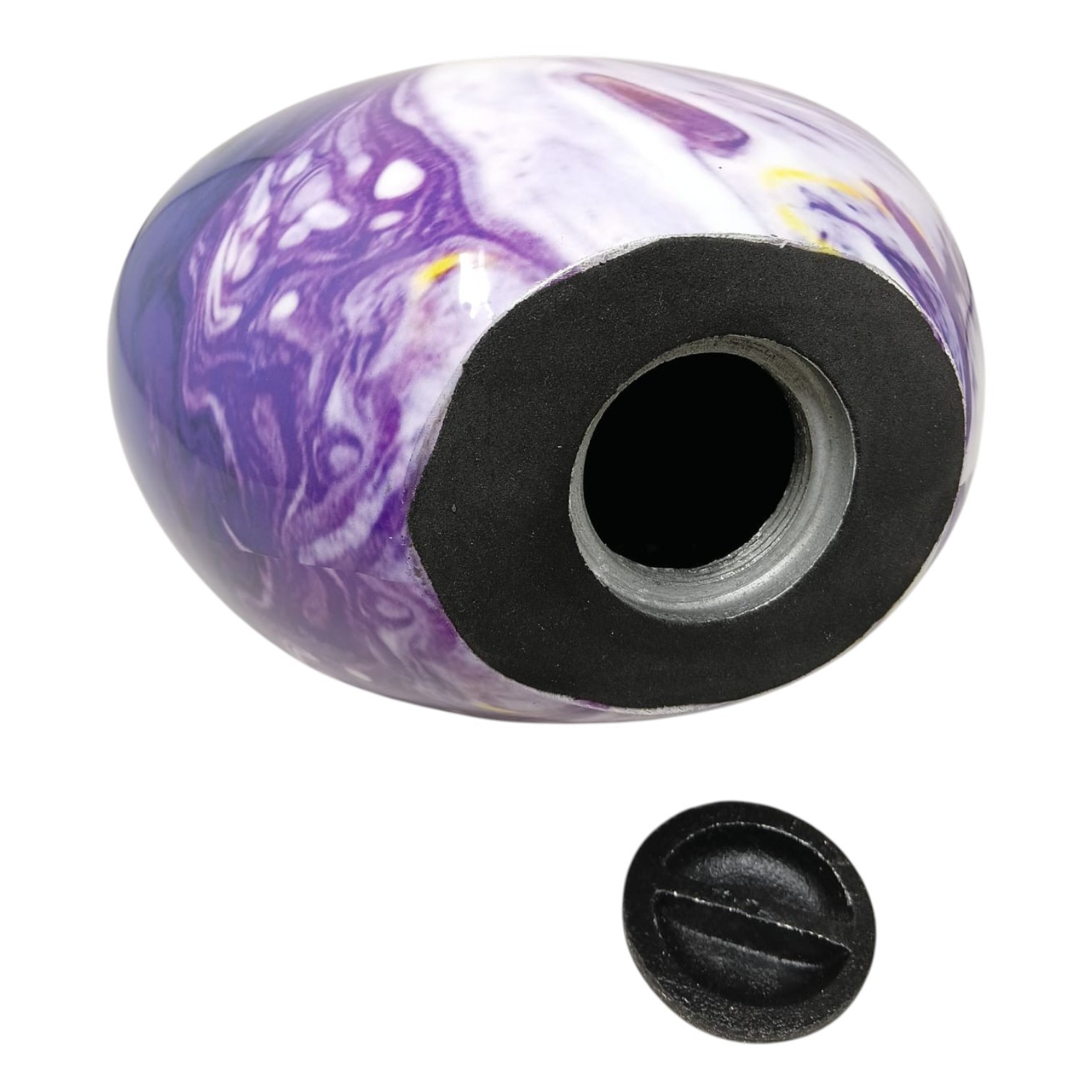 10” Purple Marble Teardrop Cremation Urn up to 200Lbs for Human Ashes Your Love
