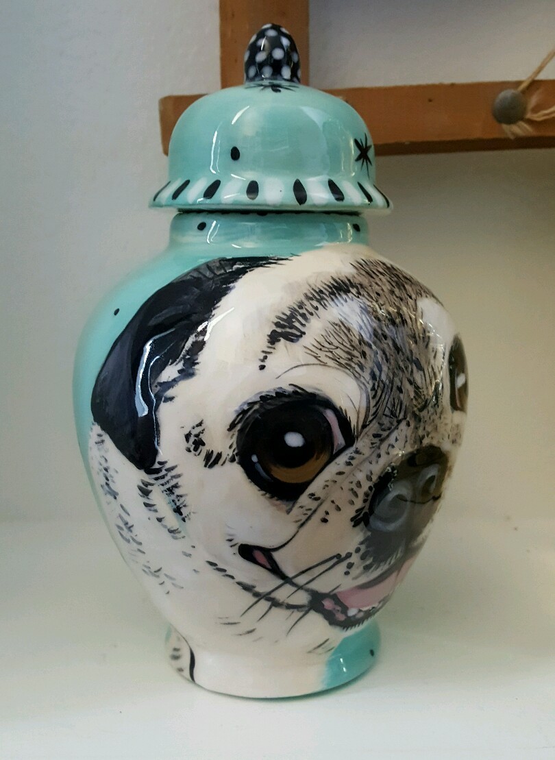 Custom memorial Pet urns cremation dog urn pug urn Boston terrier dog cats ashes