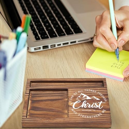 Christian Desk Organizer, Philippians 4:13 I Can Do All Things Through Christ