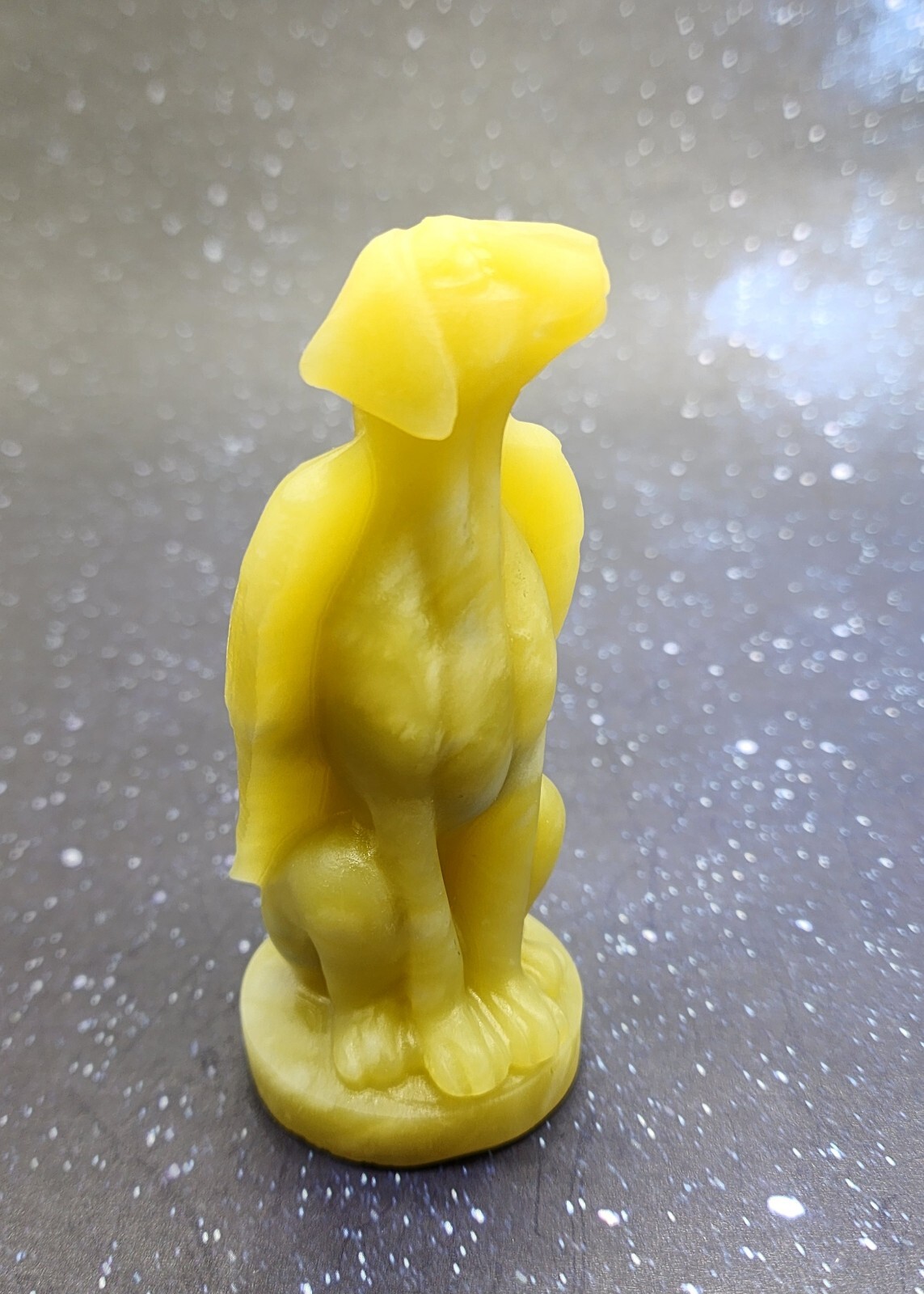 Lemon Jade Winged Angel Dog Pet Memorial, Pet Loss Gift, Gemstone Carving