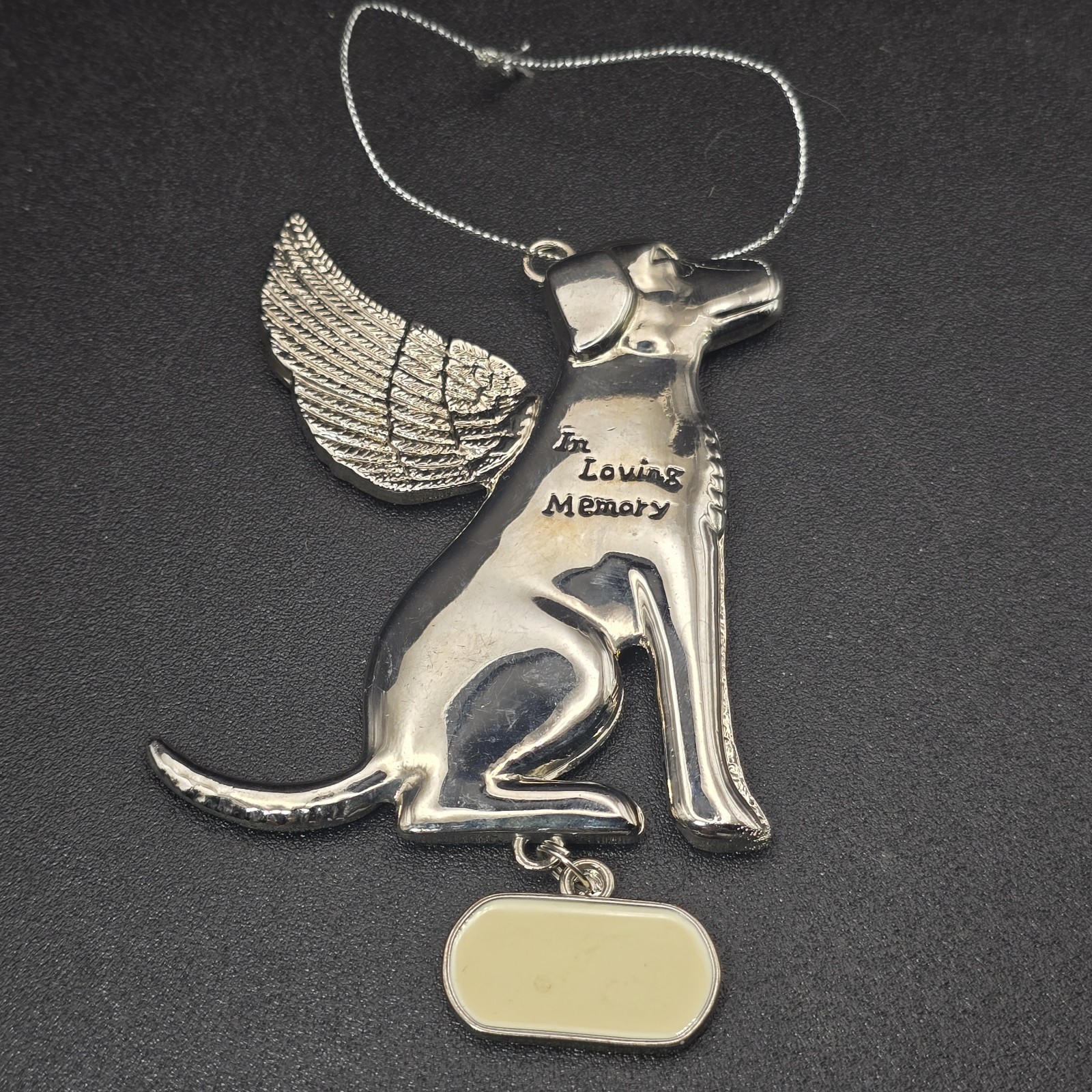 Dog Angel Memorial for Loss of Christmas Ornament Add A Name Puppy Metal