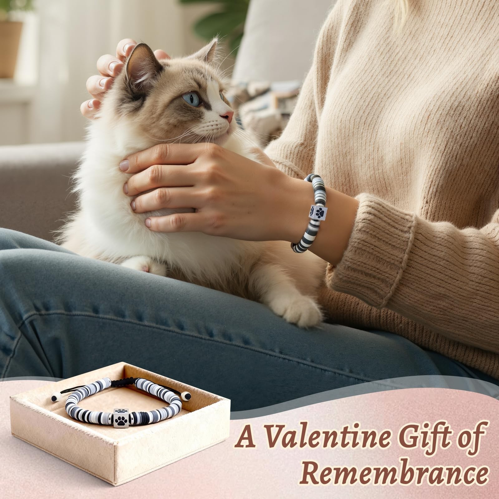 Dog Memorial Bracelet – Adjustable Pet Keepsake with Paw & Heart Charm, Sympa…