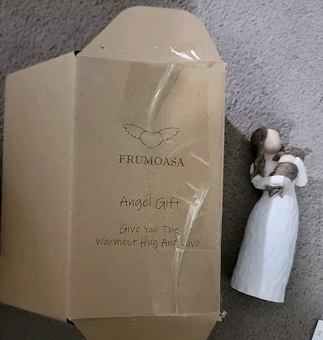 FRUMOASA Angel Gift 6″ Sculpted Dog Angel Sympathy Gifts W/ Box