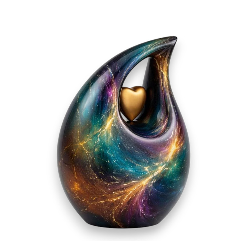 Galaxy Nebula Teardrop Cremation Urn Adult Human Ashes Urns for Your Love Ones