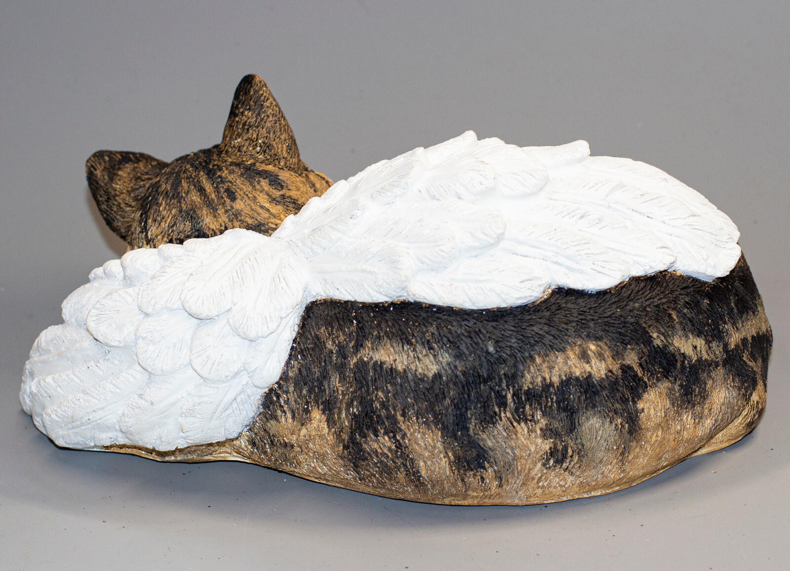 Unique Cat Urn Pet Ashes Cremation Sculpture Angel Wings Funeral Keepsake Casket