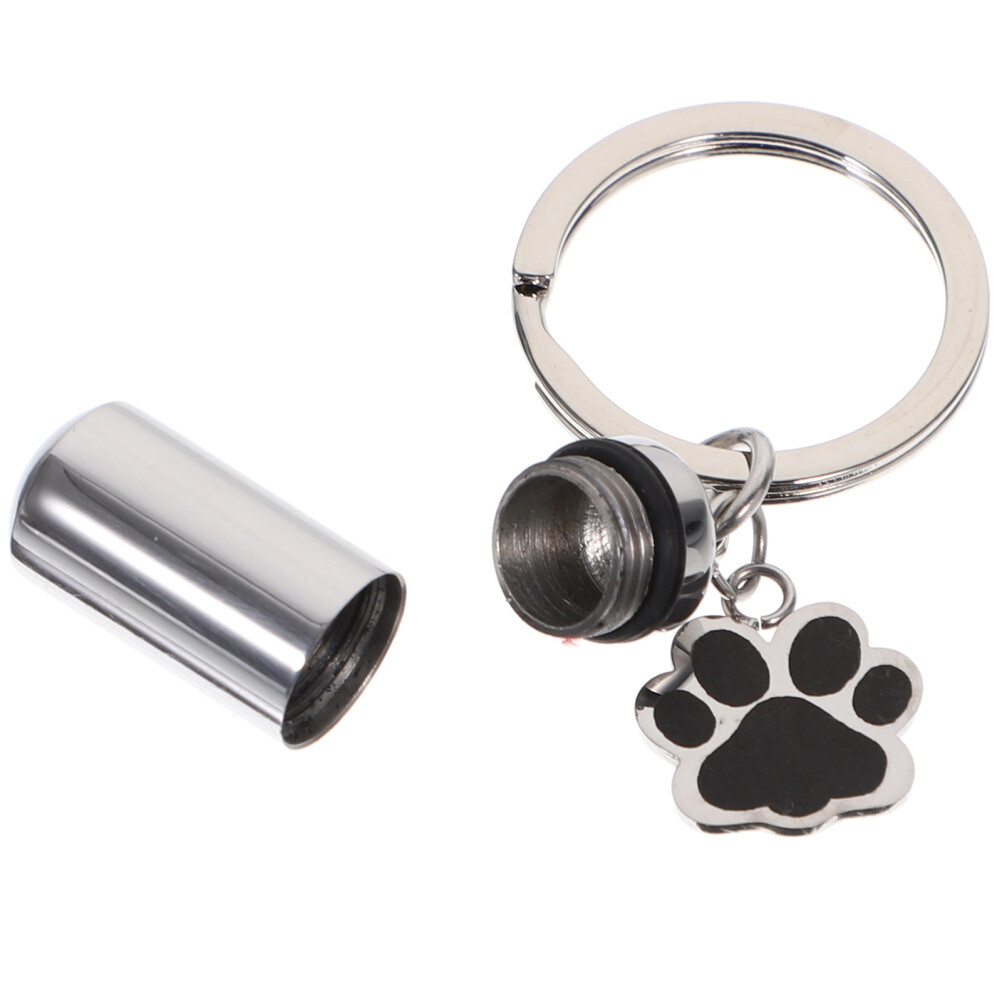 2 Sets Pet Ashes Pot Pendant Stainless Steel Pet Urn Hanging Pet Bone Ash Jar