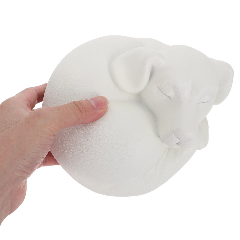 Sleeping Pet Memorial Urn, Resin Cremation Keepsake, Indoor Pet Tribute, Small