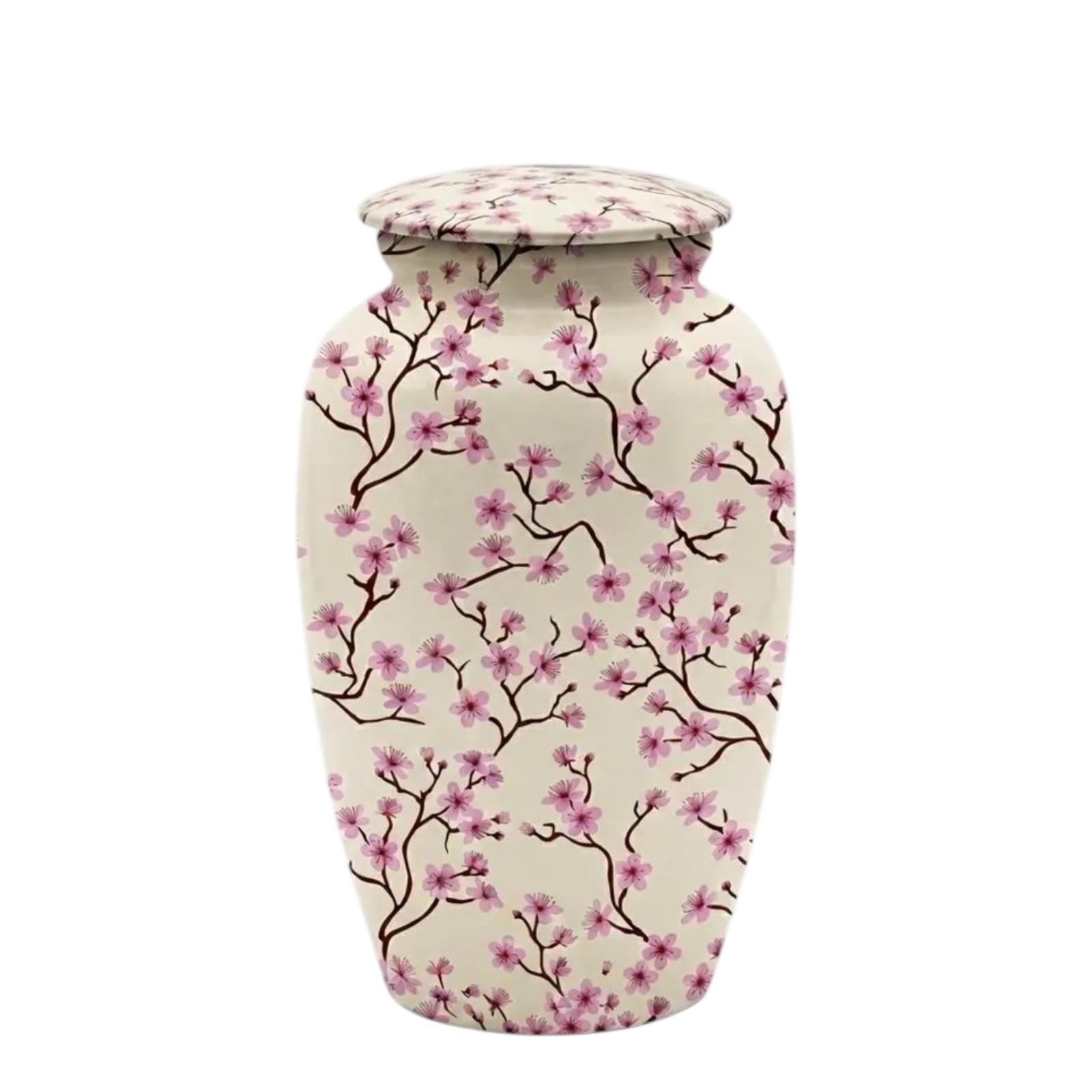 Large Adult Cremation Urn Cherry Blossom Design 190 Cu In Funeral Ashes Urns